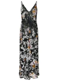 Ausbrenner Nachtkleid ROSIE Dunkelgrau Mit Seidensamt Von Room 24 8 Ausbrenner Nachtkleid ROSIE Dunkelgrau Mit Seidensamt Von Room 24 -Pink Zebra seide viskose kleid rosie 21920 schwarz blumen room24 3