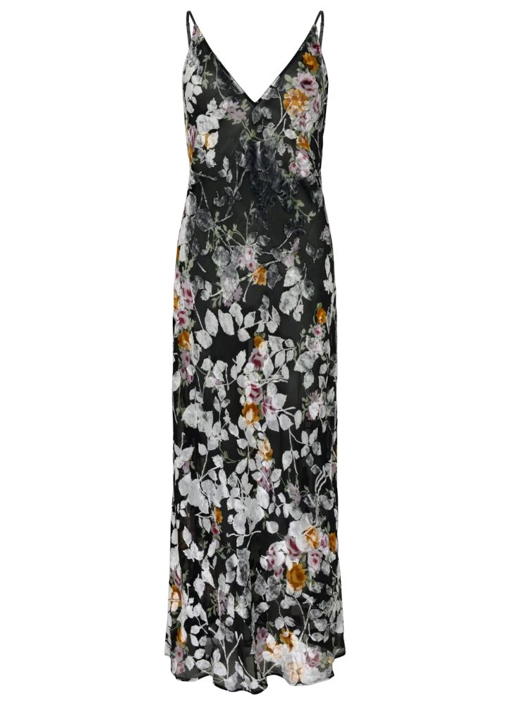 Ausbrenner Nachtkleid ROSIE Dunkelgrau Mit Seidensamt Von Room 24 5 Ausbrenner Nachtkleid ROSIE Dunkelgrau Mit Seidensamt Von Room 24 – Bild 3