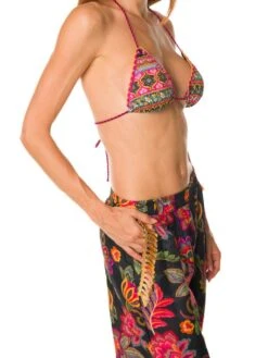 Strandhose Mit Seide DAFNE Von Laetitia Beachwear -Pink Zebra seidenbatist bikini strandhose dj161 01nero laetitia beachwear 2