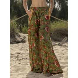 Strandhose Mit Seide DAFNE Bedruckt Von Laetitia Beachwear 3 Strandhose Mit Seide DAFNE Bedruckt Von Laetitia Beachwear