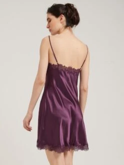 Neglige Kurz Seide BERTHA Violett Von Vivis -Pink Zebra seidenneglige bertha v00675 plum vivis 6