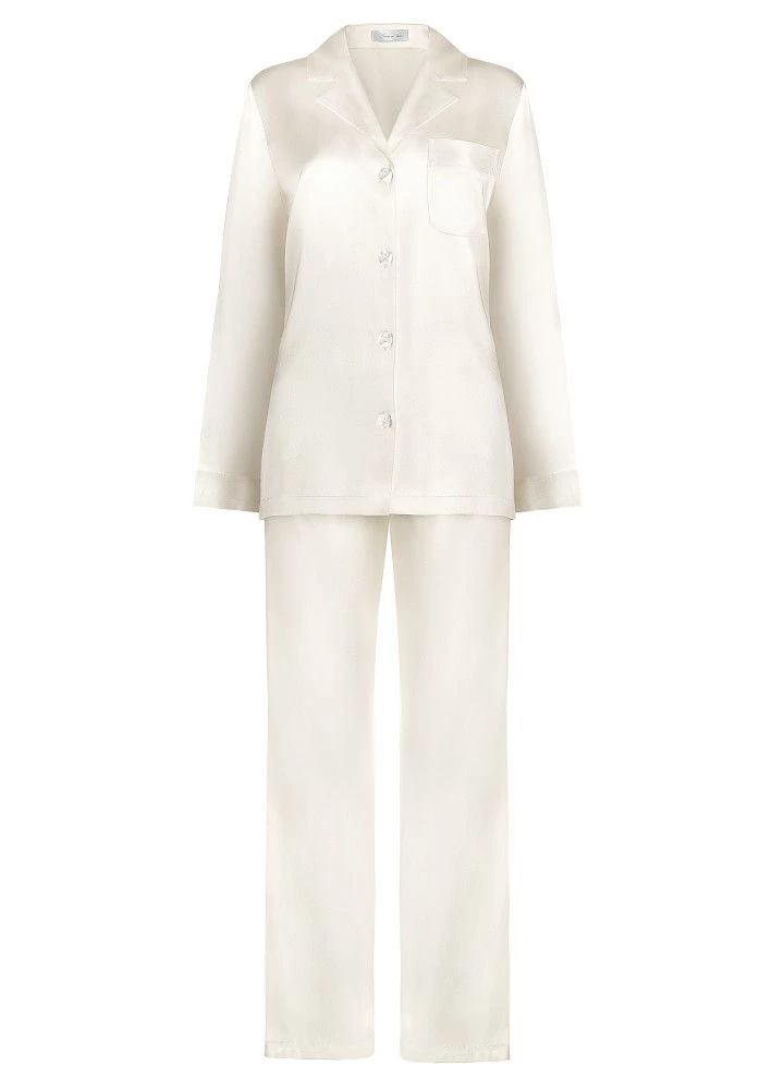 100% Seide Schlafanzug CLASSICO Von Luna Di Seta 14 100% Seide Schlafanzug CLASSICO Von Luna Di Seta – Bild 12