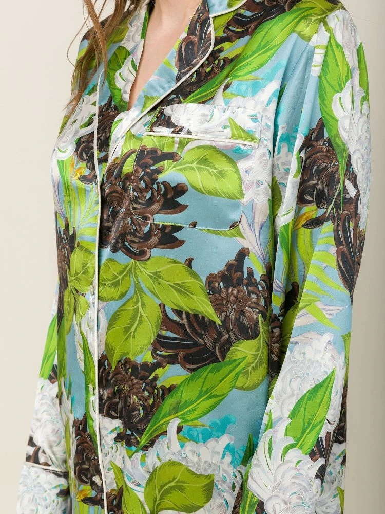 100% Seide Schlafanzug Elisabetha In VERONA GARDEN Von Radice 5 100% Seide Schlafanzug Elisabetha In VERONA GARDEN Von Radice – Bild 3