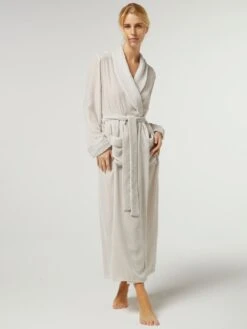 Nicki Morgenmantel Lang DANIELA Elegant Von Vivis -Pink Zebra seidensamt morgenmantel lang v00039 daniela silber vivis 2 1 1 1