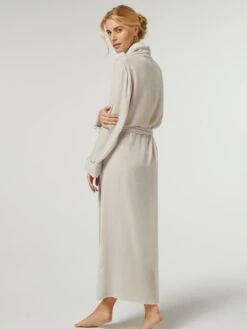 Nicki Morgenmantel Lang DANIELA Elegant Von Vivis -Pink Zebra seidensamt morgenmantel lang v00039 daniela silber vivis 1 1 1