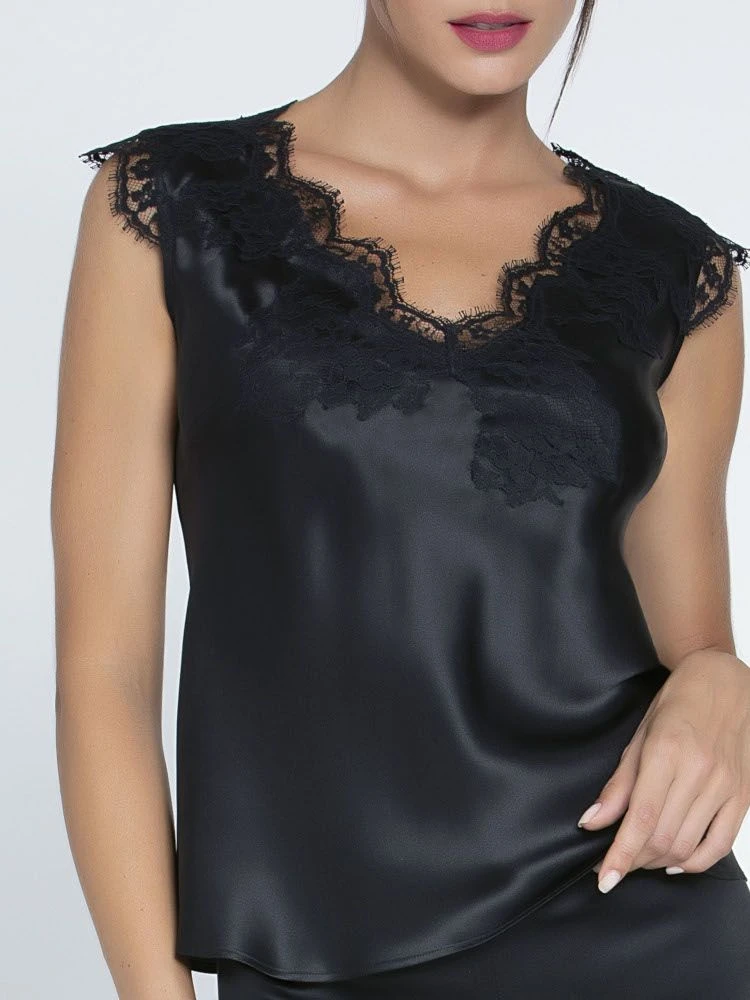 Seiden Camisole Top SPLENDEUR SOIE Mit Spitze Von Lise Charmel 5 Seiden Camisole Top SPLENDEUR SOIE Mit Spitze Von Lise Charmel – Bild 3