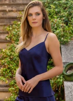 Seidentop 100% Seide ODON Uni Marjolaine - Viele Farben -Pink Zebra seidentop dunkelblau odon 0036 marjolaine 3 1 2 1 1