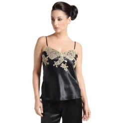 Seidentop RARE Mit Spitze Von Marjolaine -Pink Zebra seidentop rare schwarz beige marjolaine 1