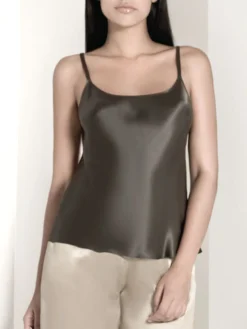 100% Seide Trägertop CLASSICO No. 2 Uni Von Luna Di Seta -Pink Zebra seidentop rundhals vlst08010 mokka luna di seta 2 1