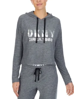 Kurz-Hoodie THE WARM UP Von DKNY Sleepwear 15 Kurz-Hoodie THE WARM UP Von DKNY Sleepwear -Pink Zebra shirt 07 yi2022401 036 dark grey 0112 dkny