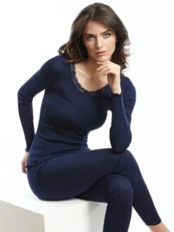 Merinowolle-Seide Langarm-Shirt Gerippt Basic Von Oscalito 13 Merinowolle-Seide Langarm-Shirt Gerippt Basic Von Oscalito -Pink Zebra shirt 3416 hose 3449 dunkelblau oscalito