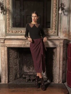 Wolle-Seide Shirt ALINA Mit Spitze Von Oscalito -Pink Zebra shirt 6856 schwarz oscalito