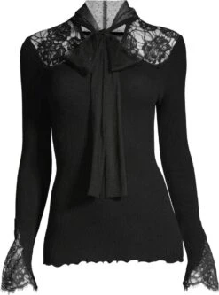 Merinowolle-Seide KRAGEN-SHIRT Gerippt Schwarz Von Oscalito -Pink Zebra shirt langarm chantilly spitze schwarz 6644 oscalito 3