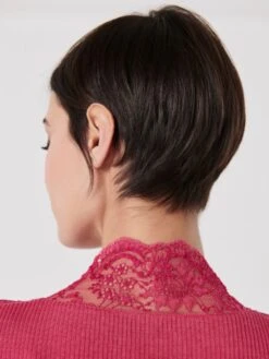 Merino Wolle-Seide Stehkragen Shirt Gerippt Fuchsia Calais Spitze Von Oscalito -Pink Zebra shirt langarm leavers spitze fuxia 6623 oscalito 4