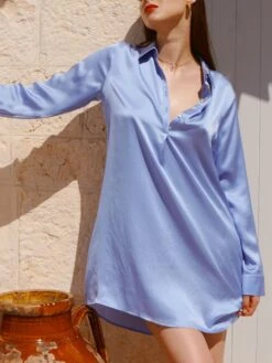 Stretchseide Kurzes Sleepshirt SLOANE STREET Exclusiv Eva B. Bitzer -Pink Zebra sleepshirt 27319279 sloane street lavendel eva bitzer