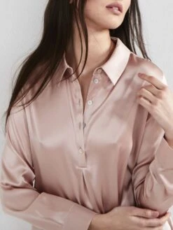 Stretchseide Kurzes Sleepshirt SLOANE STREET Exclusiv Eva B. Bitzer -Pink Zebra sleepshirt 27319279 sloane street rose cloud eva bitzer 2