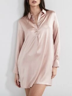 Stretchseide Kurzes Sleepshirt SLOANE STREET Exclusiv Eva B. Bitzer -Pink Zebra sleepshirt 27319279 sloane street rose cloud eva bitzer