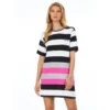 Sleepshirt LEAVING OUR MARK Bunt Von DKNY Sleepwear -Pink Zebra sleepshirt grau gestreift yi2322410 055 dkny