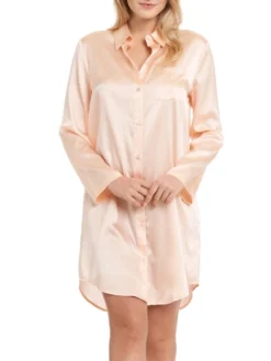 Seide Sleepshirt SEDUZIONE DI SETA Uni Von Gattina -Pink Zebra sleepshirt seide 381453 pearlypink gattina 1