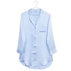 100% Seide Sleepshirt CAMILLA UNI Pastell Von Radice