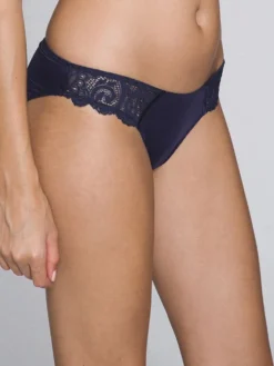 MAISON LEJABY Slip Mit Spitze GABY Uni Von Maisonlejaby -Pink Zebra slip nachtblau 13863 gaby maison lejaby 1 1