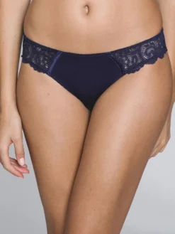 MAISON LEJABY Slip Mit Spitze GABY Uni Von Maisonlejaby -Pink Zebra slip nachtblau 13863 gaby maison lejaby 1