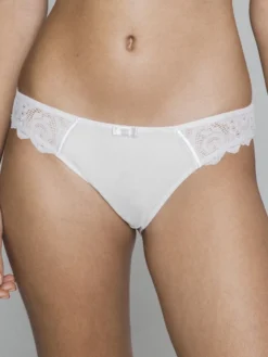 MAISON LEJABY Slip Mit Spitze GABY Uni Von Maisonlejaby -Pink Zebra slip wei 13863 gaby maison lejaby 1