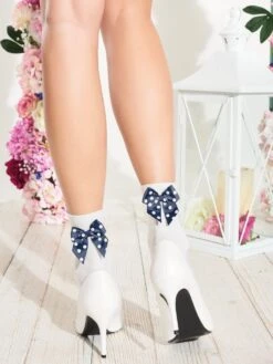 Söckchen CYCLAMEN Mit Baumwolle Von Trasparenze -Pink Zebra soeckchen cyclamen calzino weiss trasparenze 3 3 1