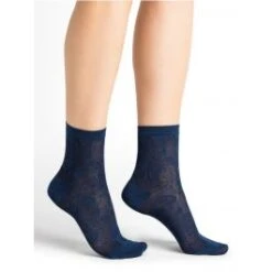 Damen Seidensocken Blumenmuster Mit 71% Seide Von Bleuforêt