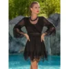 Sommer Kaftankleid BLACK LACE Von Cotton Club Mare Mit Baumwolle