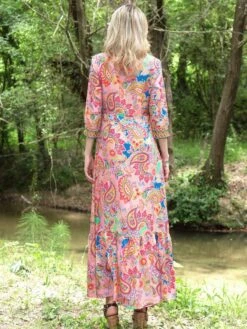 Strandkleid Mit Seide LYRA Rosa-bunt Von Laetitia Beachwear 7 Strandkleid Mit Seide LYRA Rosa-bunt Von Laetitia Beachwear -Pink Zebra sommerkleid s141 01rosa laetitia beachwear 2