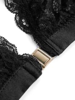 Tüll Triangel BH BLACK WIDOW Schwarz Von Cadolle -Pink Zebra spitze bh clip s carmen lace bra 1127a schwarz cadolle 3 4 1