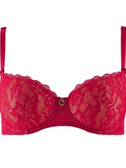 Halbschale BH ROSESSENCE HK Spitze Von Aubade -Pink Zebra spitze dessous hk04 1 gala rot rosessence aubade