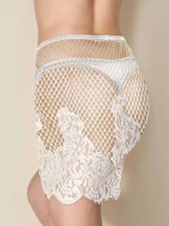 Rock VALENTINA Transparent Von Escora -Pink Zebra spitze rock 1733 e277 620 weiss escora 2 1