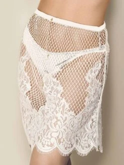 Rock VALENTINA Transparent Von Escora -Pink Zebra spitze rock 1733 e277 620 weiss escora 5 1