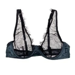 Spitzen- BH PEACOCK Rauchblau Von Mimi Holliday Mit Seide -Pink Zebra spitzen bh peackcock ss15 121 mimi holliday