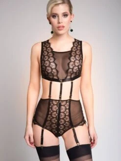 BH Top Strapslook DIANA Schwarz Von Diamor -Pink Zebra spitzen top taillenslip diana schwarz 9174 4651 d218 diamor 2 1