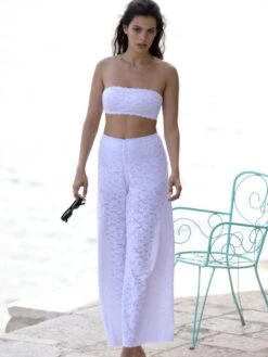 Strandhose Aus Spitze MALI 80 Von Pain De Sucre -Pink Zebra strandhose weiss spitze mali pain de sucre