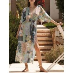 Strandkaftan STROMBOLI Blau-türkis Von Eva B. Bitzer