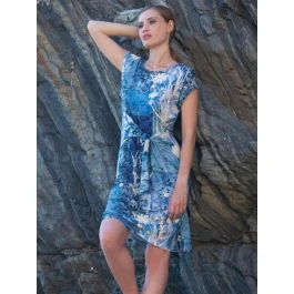 Viscose Strandkleid AVIO No. 2 Blau Weiss Von Chiara Fiorini 3 Viscose Strandkleid AVIO No. 2 Blau Weiss Von Chiara Fiorini