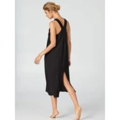 Strandkleid Lang APRIL BLOOMS Schwarz Von Donna Karan Sleepwear