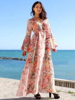 Strandkleid Mit Seide FANTASIA ROSA Von Laetitia Beachwear 9 Strandkleid Mit Seide FANTASIA ROSA Von Laetitia Beachwear -Pink Zebra strandkleid seidenbatist rosa g142 laetitia beachwear 3