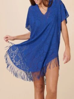 Spitze Strandtunika JESSE 20 Einfarbig Von Pain De Sucre -Pink Zebra strandtunika jesse spitze royalblau pain de sucre 1 1