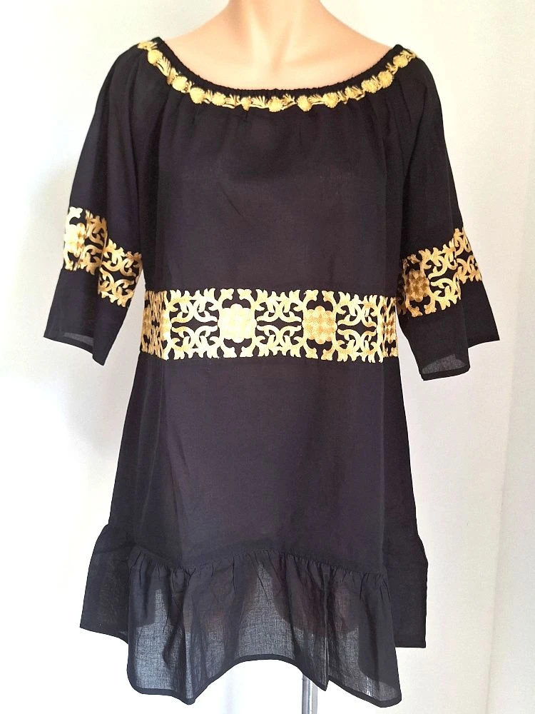 Baumwolle Batist Strandtunika JÖRDIS Mit Stickerei Von Gattina 6 Baumwolle Batist Strandtunika JÖRDIS Mit Stickerei Von Gattina – Bild 4