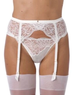 Strapsgürtel SCARLETT Aus Spitze Von Ritratti -Pink Zebra straps weiss 73604 ritratti