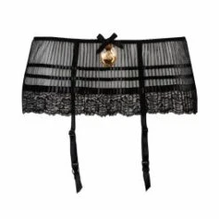 Hüftgürtel Aus Plissee-Tüll ELISABETH Mit Kristall-Medaillon Von Escora