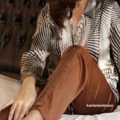 Seidentop SEDUZIONE DI SETA Von Gattina Bunt 41 Seidentop SEDUZIONE DI SETA Von Gattina Bunt -Pink Zebra stretchseide pyjama hose seduzione di seta 384679 kastanienbraun gattina 3 1 1 1