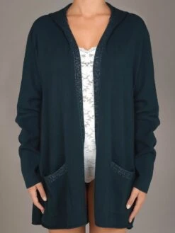 Kapuzen-Cardigan GRACE 96 Von Pain De Sucre Suggest Mit Wolle Und Kaschmir -Pink Zebra strickjacke grace gruen suggest by pain de sucre 2 1