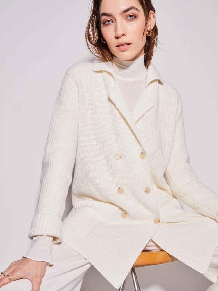 Grobstrick Jacke Mit Knöpfen Von Chiara Fiorini Mit Wolle Und Kaschmir 5 Grobstrick Jacke Mit Knöpfen Von Chiara Fiorini Mit Wolle Und Kaschmir – Bild 3