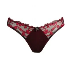 Tüll String JULIA Himbeer-schwarz Von Escora -Pink Zebra string julia 4069E117 escora 1